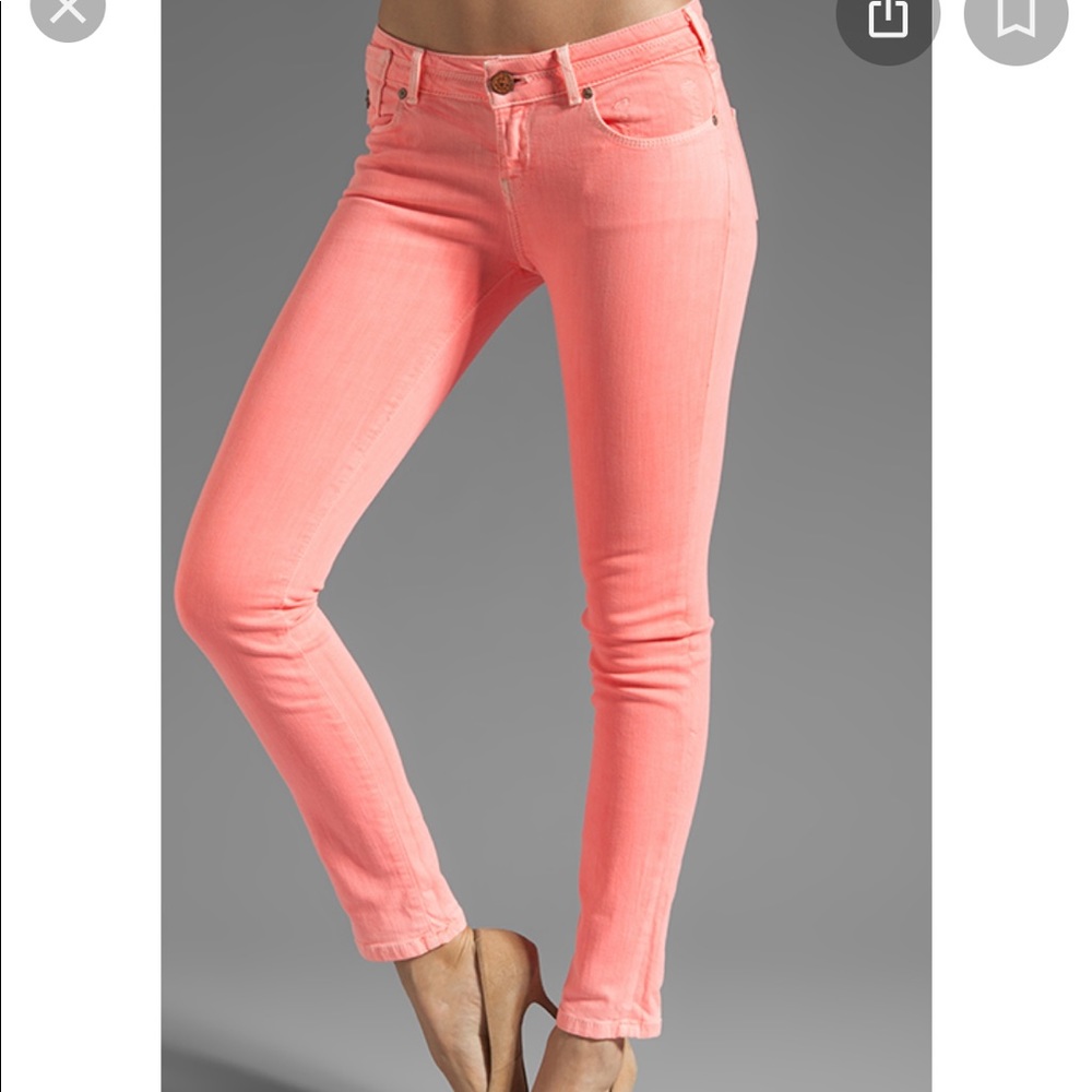 Mason scotch neon pink Parisienne jeans